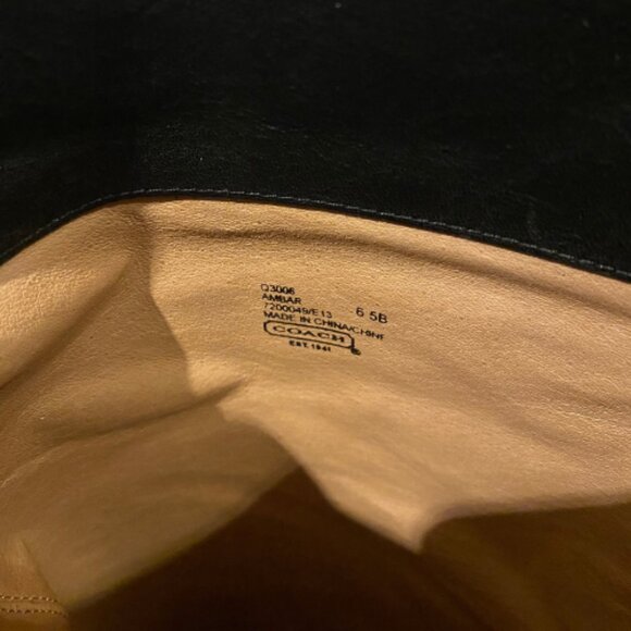 COACH Ambar Vintage Leather Tall Black Boots Like-New Condition | Size 6.5 - Picture 15 of 16